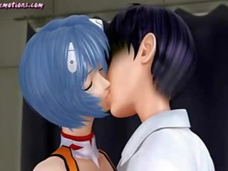Adorable animated schoolgirl gets her pussy licked