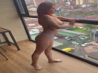 Big tits Redhead Latina divinity With Asshole Tattoo Sucks penis And Is Nervous