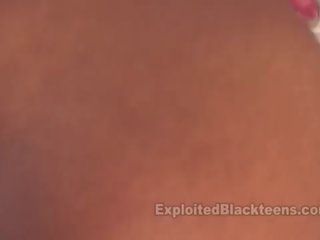 Black Teen 1st Timer Fucks White prick in Interracial clip