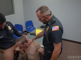 Fucked police officer show gay first time