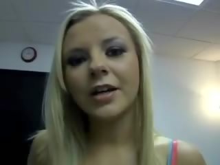Blonde bombshell Bree Olson gives a close up of her sweet snatch being fucked
