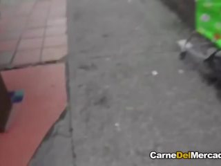 CARNE DEL MERCADO - randy amateur Colombian gets cum in mouth in wild pickup and fuck