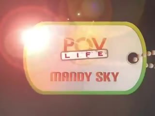 POVLife beguiling Small tits teen Mandy Sky POV blowjob hardcore X rated movie