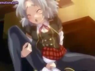 Naughty manga daughter drinking semen