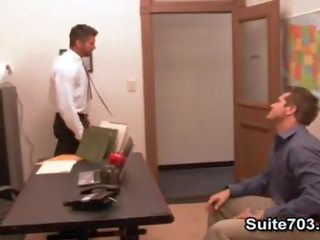 Great gays Berke and Parker fuck in the office